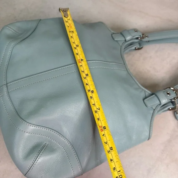 Coach Vtg Soho Soft Blue Leather Shoulder Hobo Bag 4983 Classic Purse 2003 Y2K - Picture 10 of 14